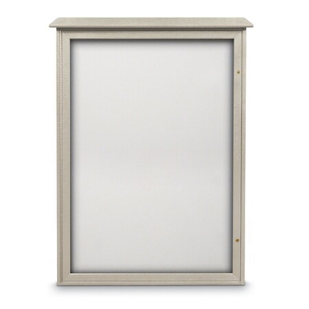 United Visual Products Indoor Enclosed Combo Board, 72"x36", White Frame/White Porcelain & Cork UVCB7236W-WHTPORC-CORK